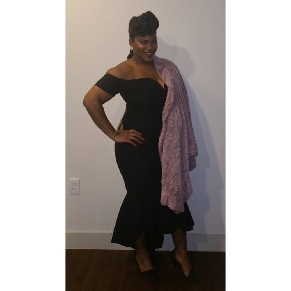 Black sexy dress with tail